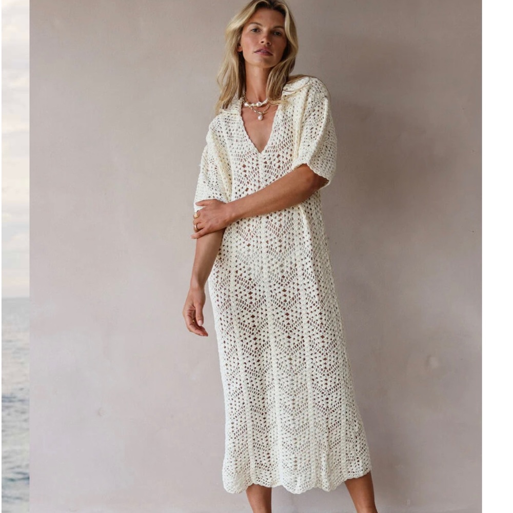 Maurie + Eve LOVE AND STARS DRESS - CREAM, M+E 10 / USA M/ , color natural - Picture 3 of 12